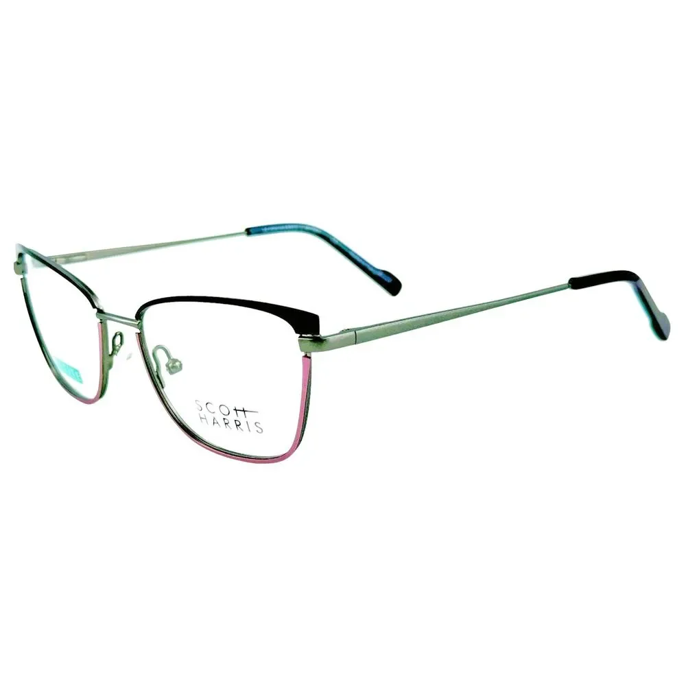 Scott Harris SH800 Womens Metal Eyeglass Frame C1 Plum Lilac 49-16 W Case